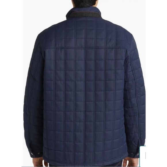 Tommy Bahama NWT Bronson Bay Quilted Water-Resistant Full-Zip Jacket Dark Eclips - Picture 4 of 5